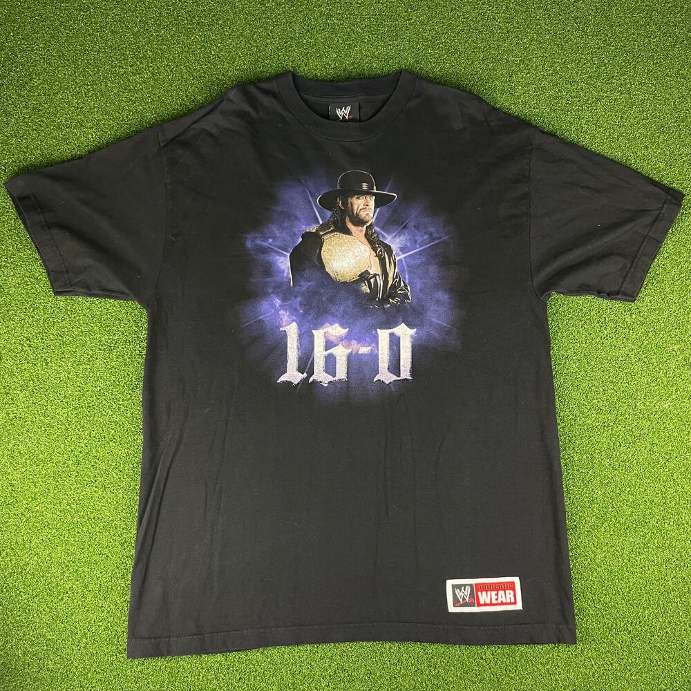 Vintage Y2K 2007 WWE The Undertaker 16-0 Wrestlemania Graphic T Sz XL